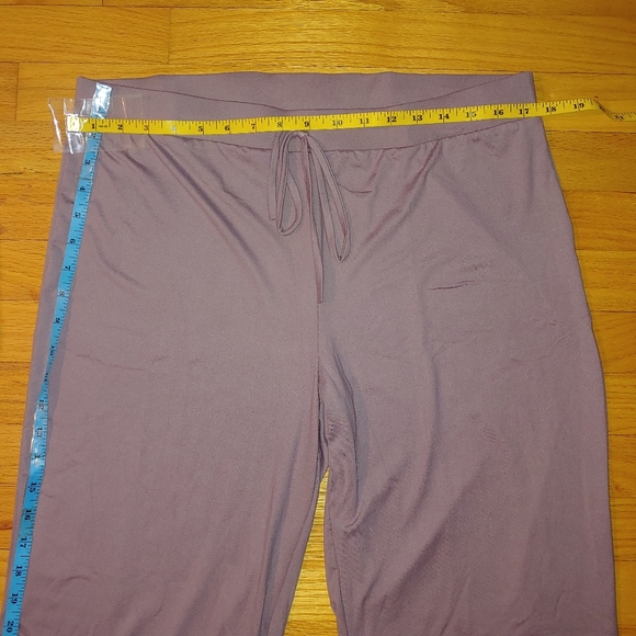 Fig Lavender Buttery Soft Pajamas Pants Drawstring Waist Lounge Wide Leg 2XL - Picture 7 of 11